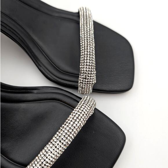 Open Edit Taytum Ankle Strap Sandal Women's Silver Metallic Size US6.5M EU37 - Picture 12 of 12